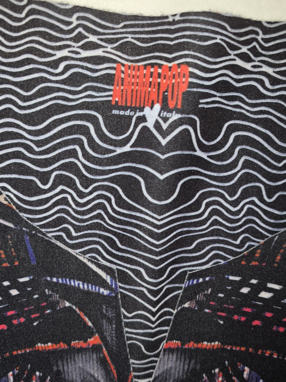 ANIMAPOP Reversible Dress Made In Italy Scuba Laser Cut Abstract Op-Art M L 42 4 - Picture 2 of 10